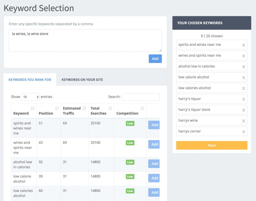 Herramienta DIY de auditoría SEO de SEOptimer